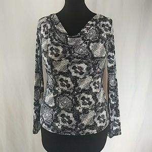 Andreinne Vittadini Draped Scooped Neck Top